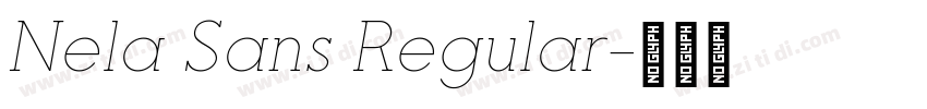 Nela Sans Regular字体转换